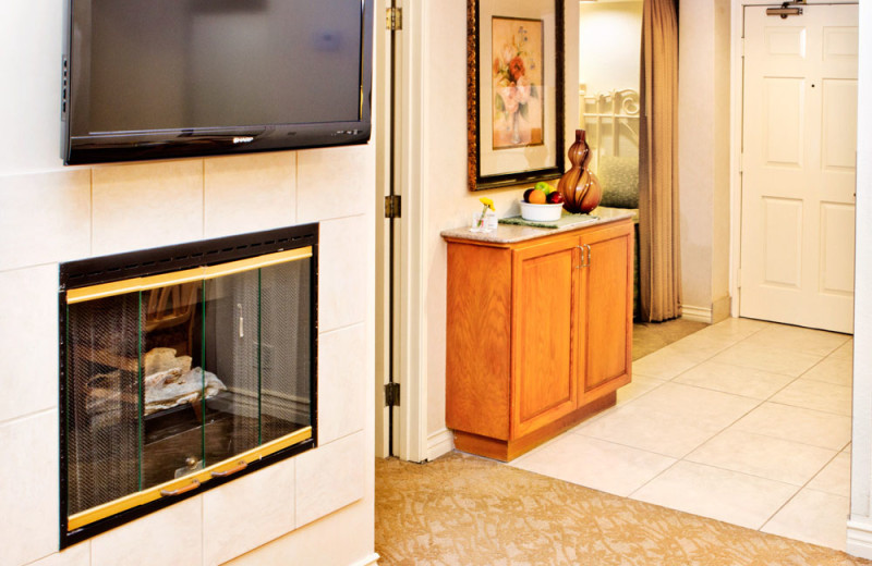 Fireplace in a Two Bedroom Unit at the Coronado Beach Resort