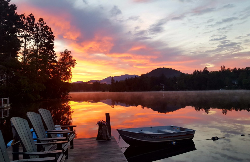 Sunset at Mirror Lake Inn Resort & Spa.