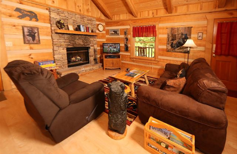 Cabin living room at Eden Crest Vacation Rentals, Inc.