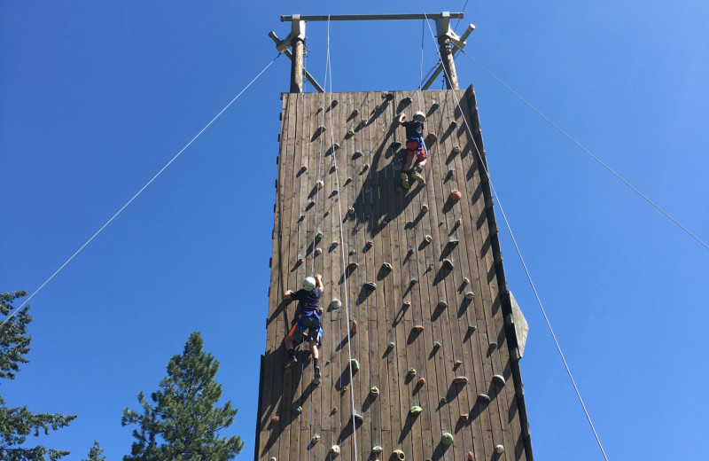 Climbing wall at Red Horse Mountain Ranch.