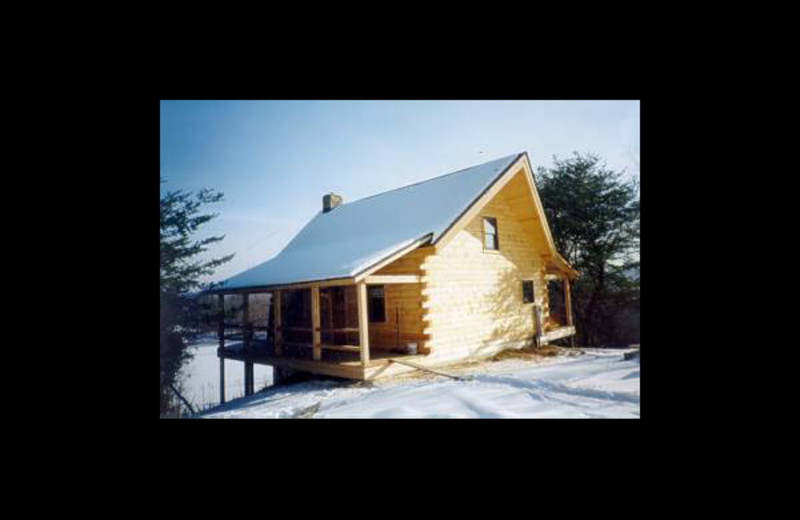 Cabin exterior at Honey Fork Properties.