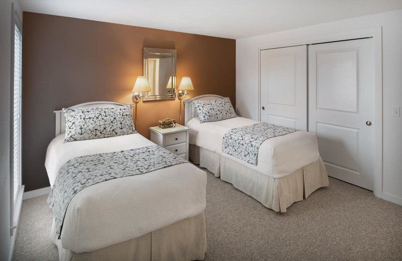 Condo bedroom at The Club at New Seabury.