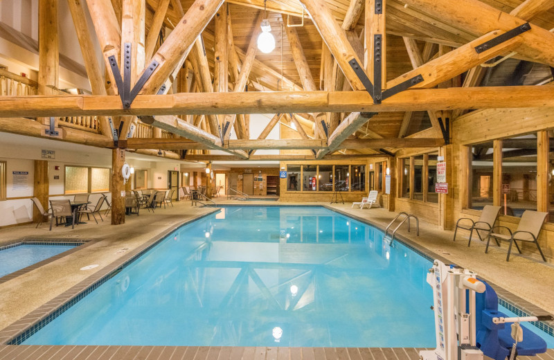 Indoor pool at Grand Ely Lodge.