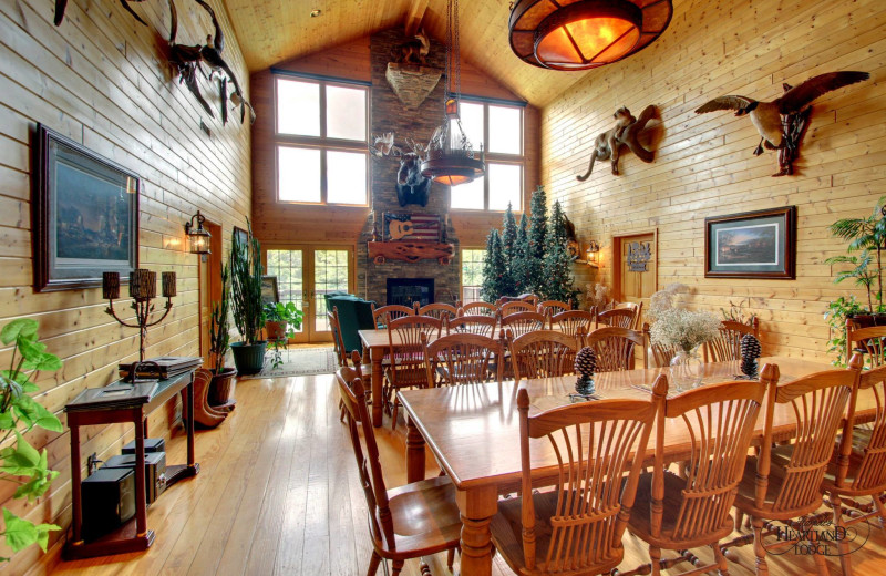 Dining at Harpole's Heartland Lodge.