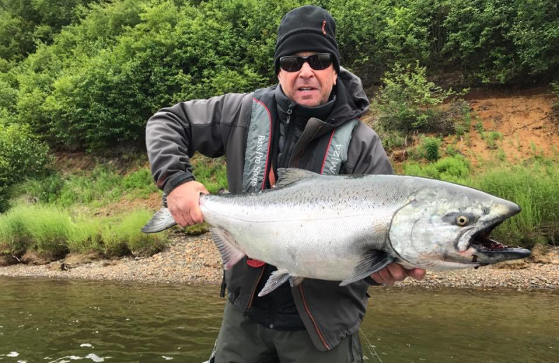 Fishing at Nushagak River Adventure Lodge.