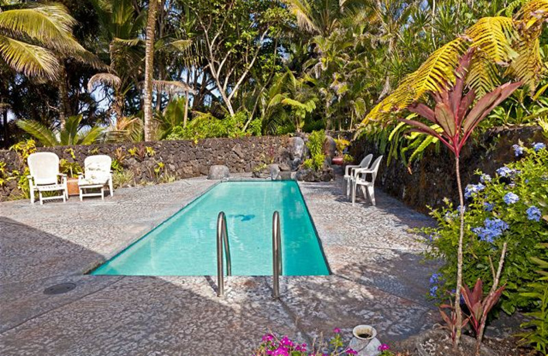 Vacation rental outdoor pool at Big Island Vacation Rentals.