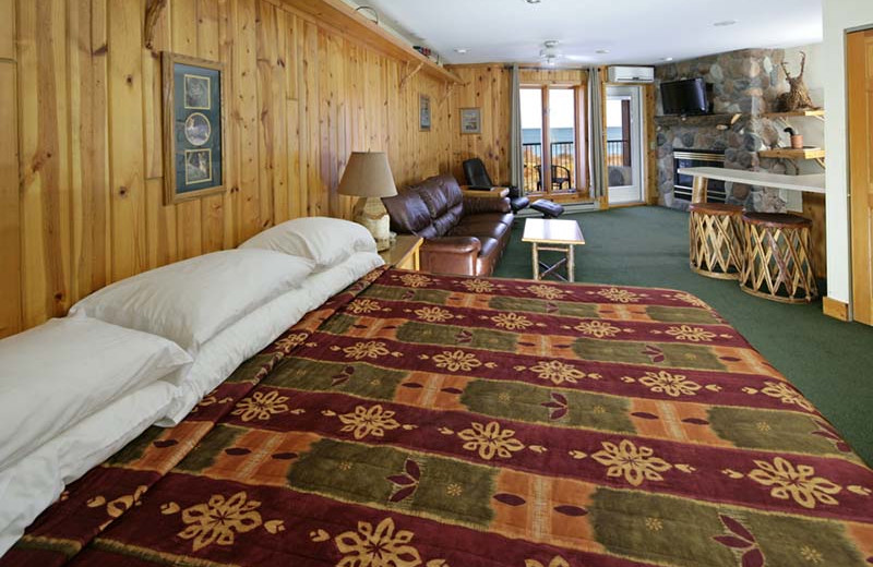 Guest room at Superior Shores Resort.