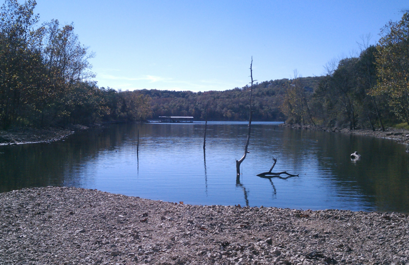 Lake view at Alpine Lodge Resort.