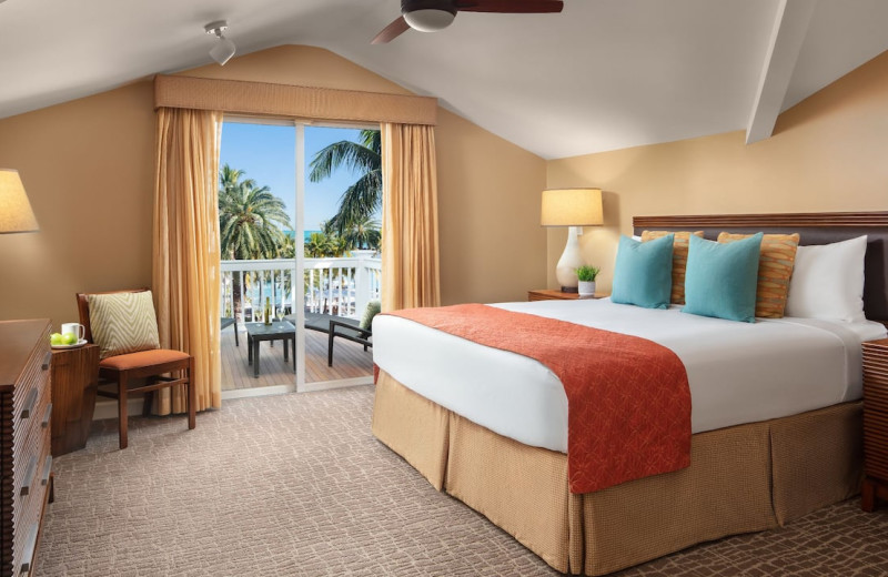 Guest room at Hyatt's Sunset Harbor Resort.