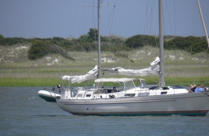 Boats on the water at Brunswick Plantation Resort.