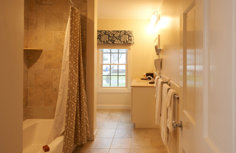 Guest bathroom at The Sparhawk Oceanfront Resort.