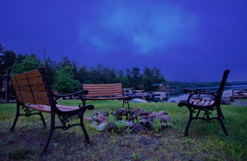 Fire pit at Wolseley Lodge.
