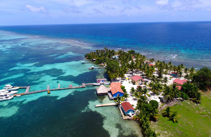 Aerial view of Blue Marlin Lodge.