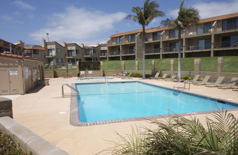 Rental outdoor pool at Coastal Vacation Rentals.