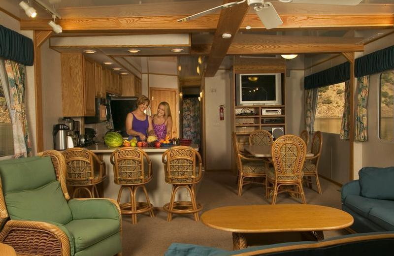 The 70' Titanium interior houseboat at Antelope Point.