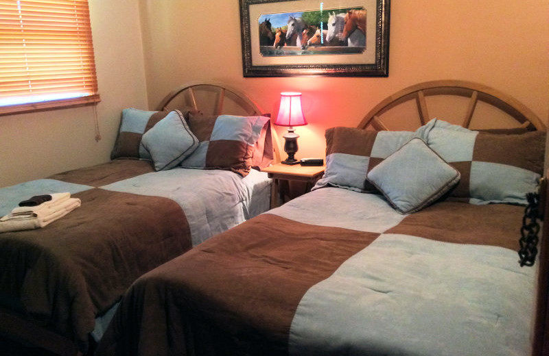 Guest room at Boulder Lake Lodge.