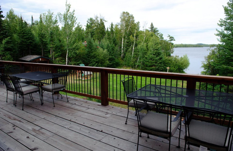 Deck view at Hungry Jack Lodge.