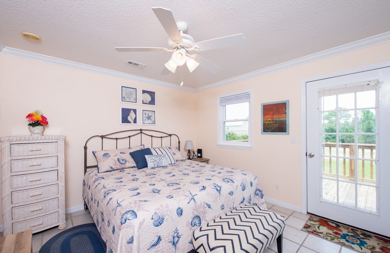 Rental bedroom at Sunset Properties.