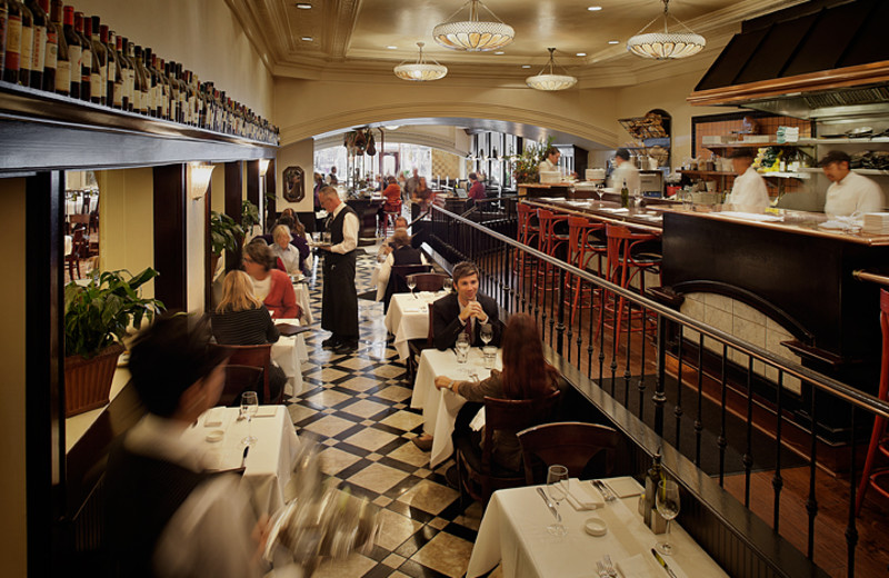 Dining at Villa Florence.