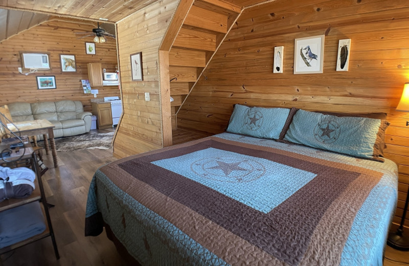 Cabin interior at Walnut Canyon Cabins.