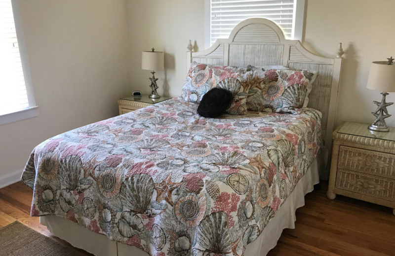 Rental bedroom at Saint Augustine Beach Vacation Rentals.