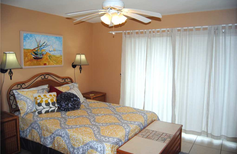 Rental bedroom at Dauphin Island Beach Rentals, LLC.