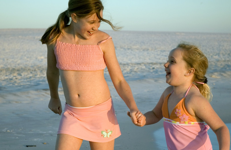 Kids on beach at Sterling Resorts.