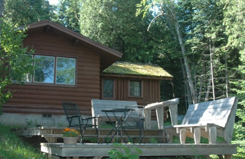 Exterior cabin view at Heston's Lodge.