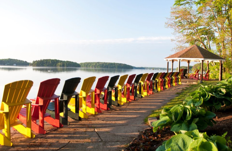 Lounging by the lake at Clevelands House.