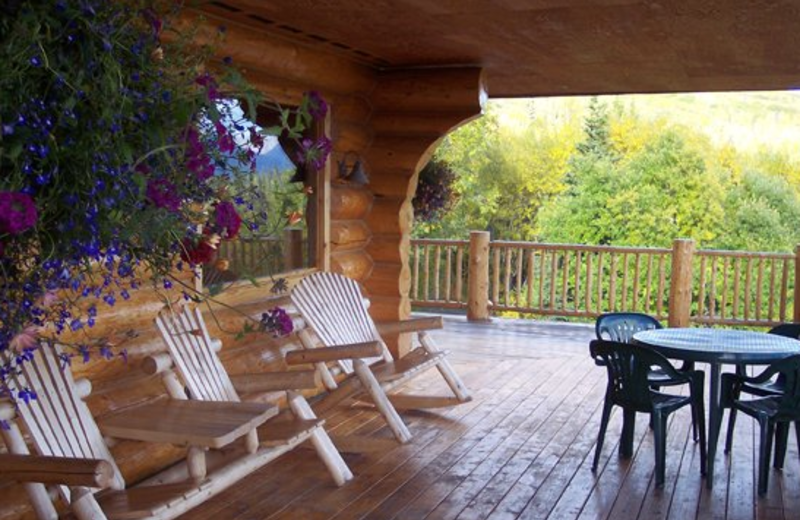 Porch view at Majestic Valley Lodge.