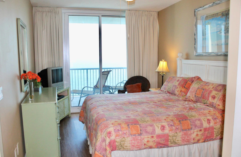 Rental bedroom at Beachball Properties.