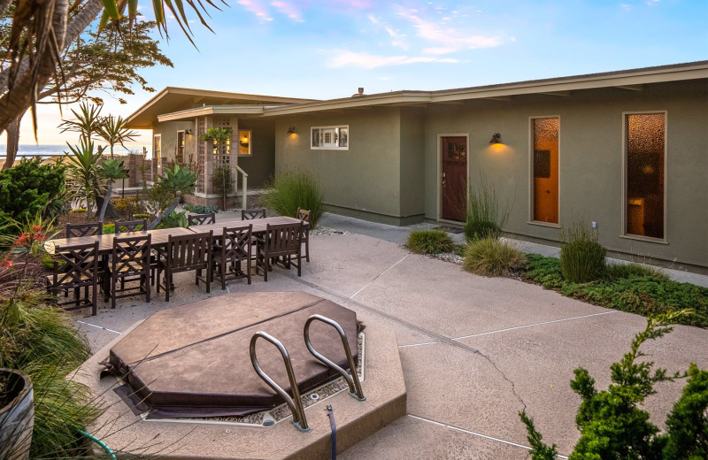 Rental patio at Beach-N-Bay Getaways.