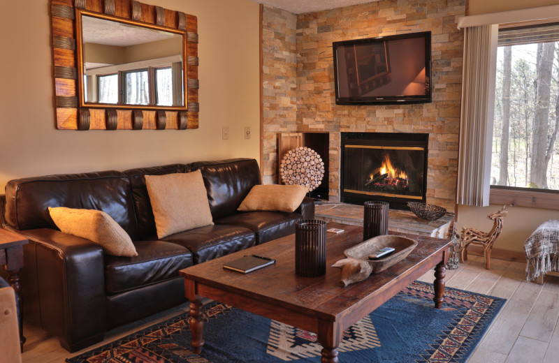 Guest living room at Trout Creek Vacation Condominiums.