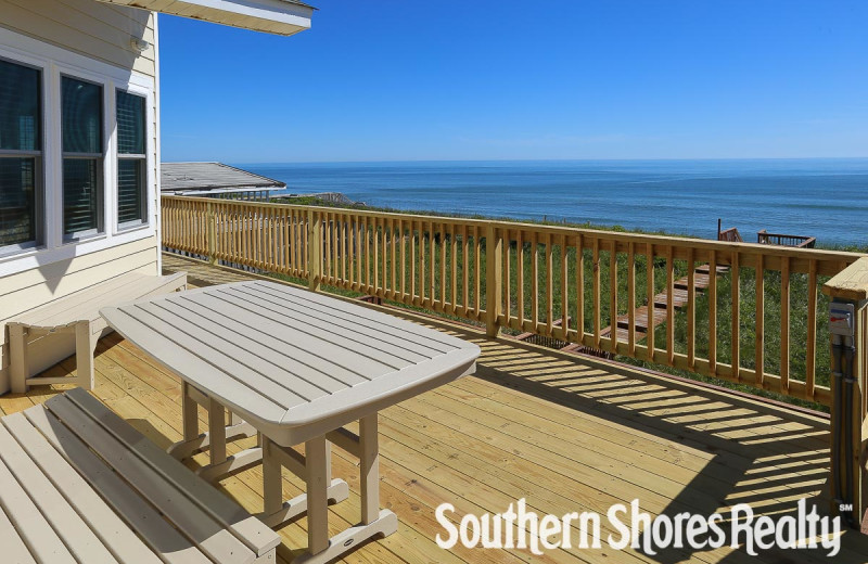 Rental deck at Southern Shores Realty.