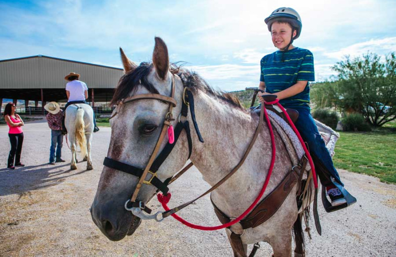 Horseback riding at Lajitas Golf Resort.