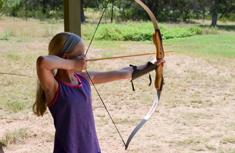 Archery at Camp Balcones Spring.