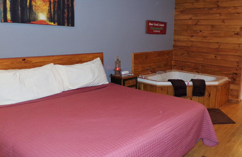 Guest room at The Lookout Lodge.