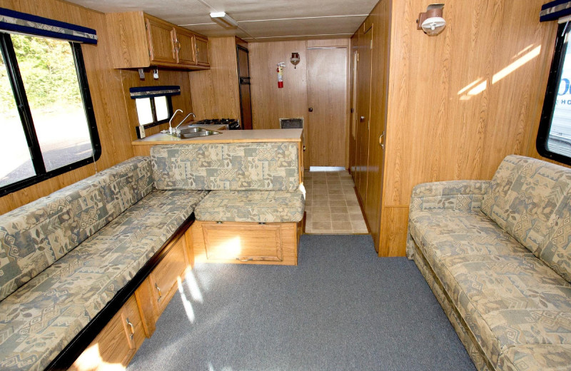 Houseboat interior at Timber Bay Lodge & Houseboats.