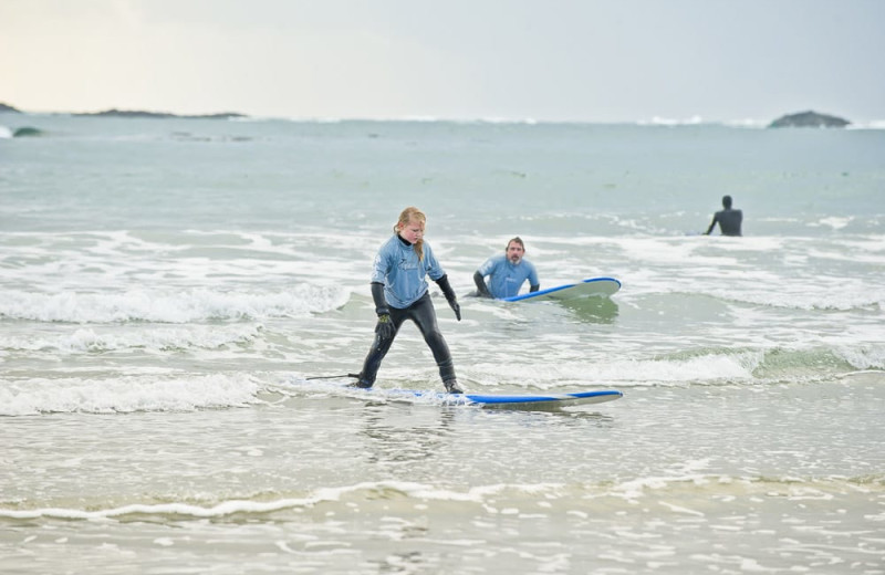 Surfing at Sooke Harbour Resort & Marina.