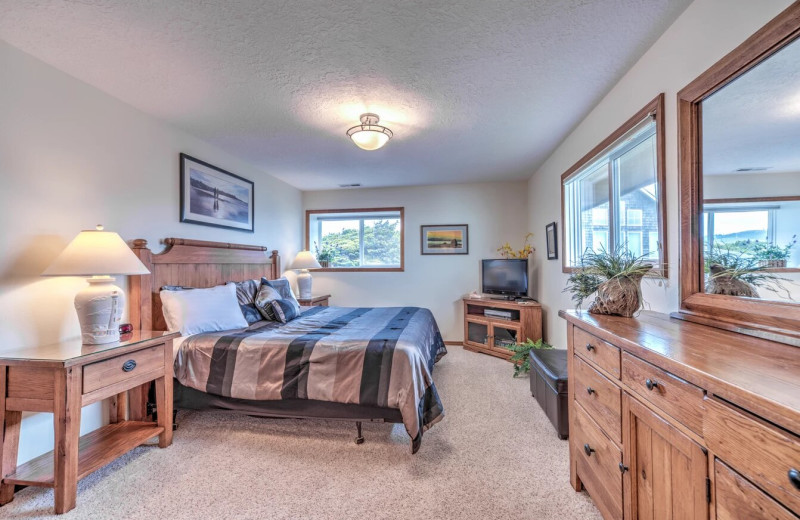 Rental bedroom at Cavalier Beachfront Condominiums.
