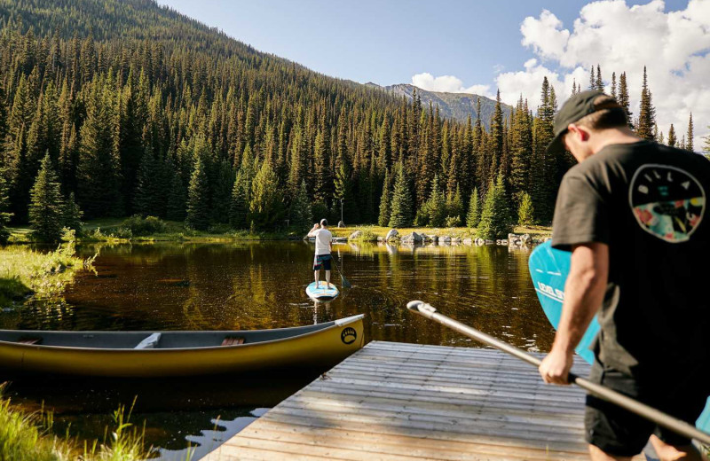 Boating at CMH Bugaboos Lodge.