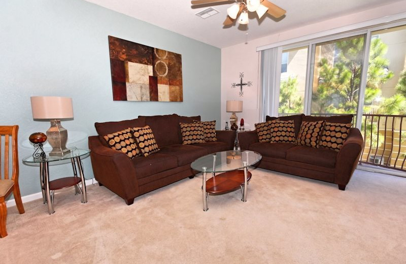 Vacation rental living room at Vista Cay Inn.