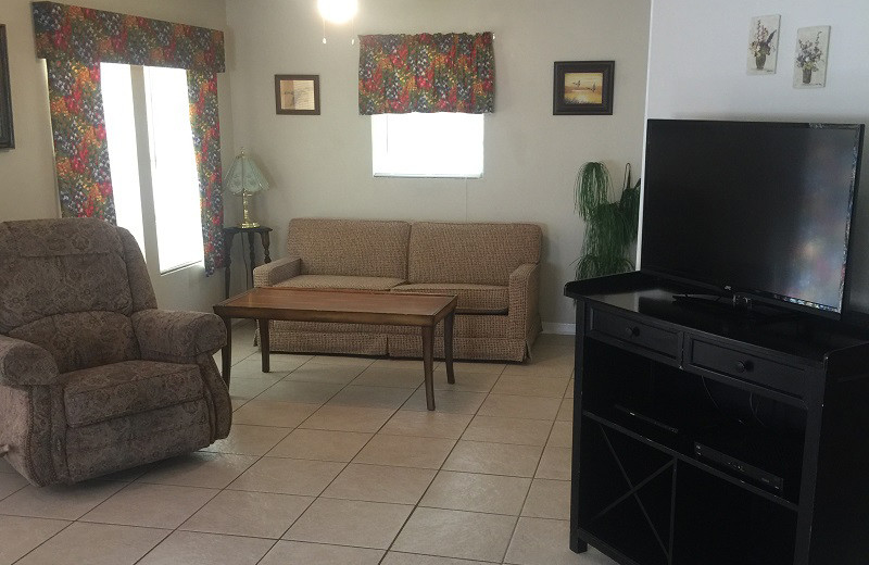 Guest living room at Rio Vista Resort.