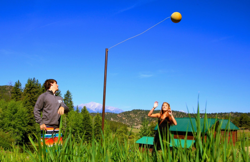 Tether ball at Elk Mountain Ranch.