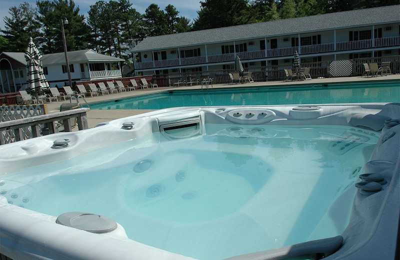 Outdoor pool at Colonial Village Resort.