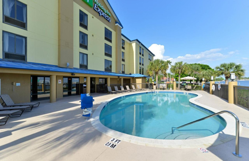 Outdoor pool at Holiday Inn Express Hotel 