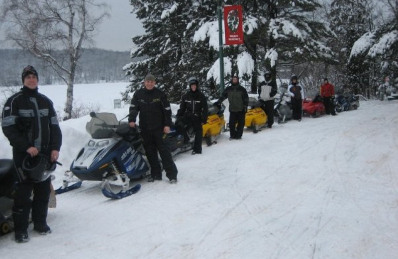 Snowmobiling at The Conger Collection.