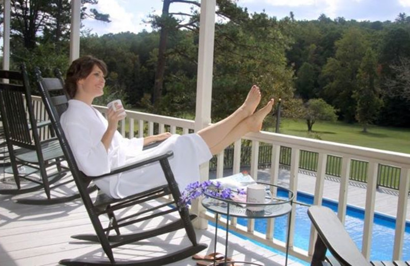 Relaxing at Glen-Ella Springs Inn.