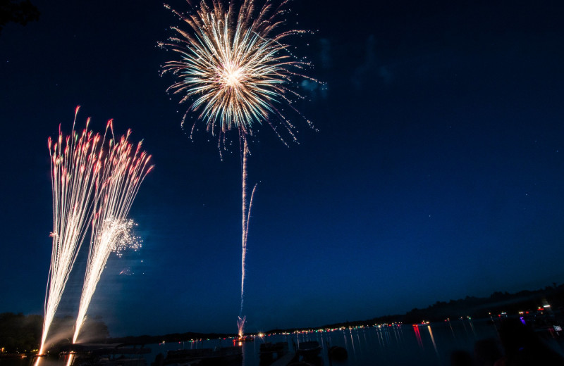 Fireworks at Ruttger's Bay Lake Lodge.