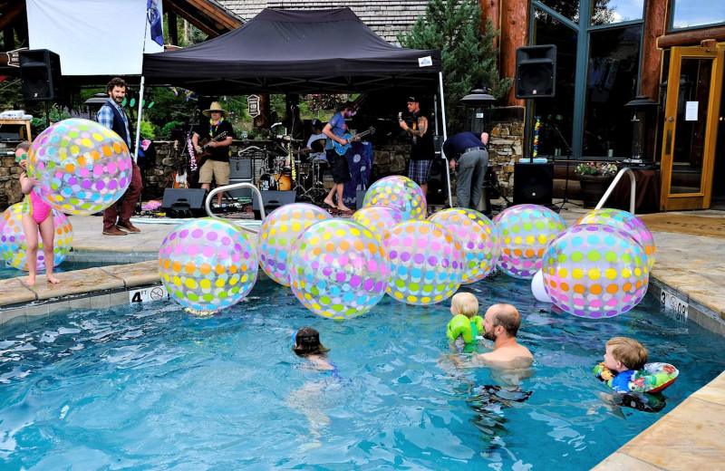 Pool activities at Mountain Lodge Telluride.